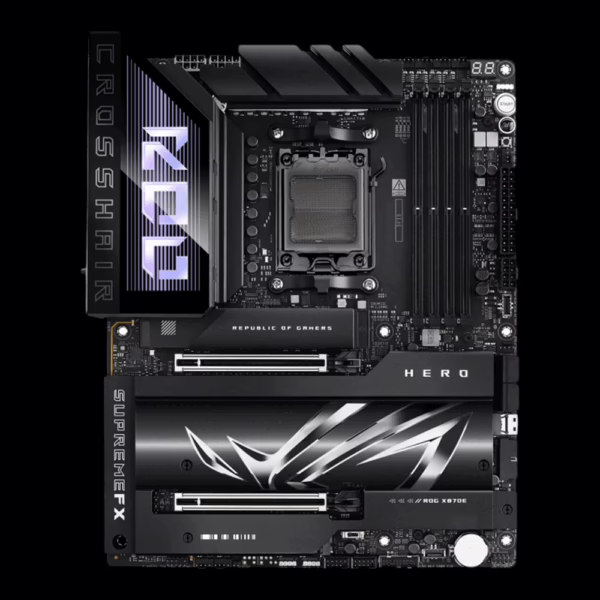 ASUS X870E ROG CROSSHAIR HERO <div class="description-mobo">2x USB-C | 6x USB Type-A | 3x M.2 Slots</div>