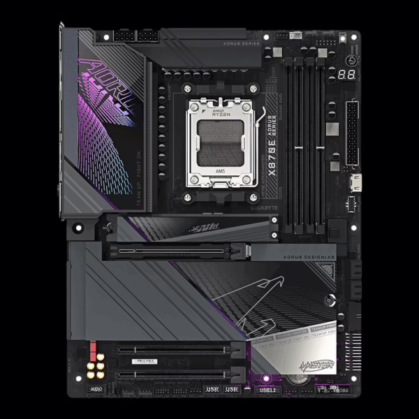 Gigabyte X870E AORUS Master <div class="description-mobo">3x USB-C | 10x USB Type-A | 4x M.2 Slots</div>